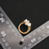 Unique Rose-Golden Glow Pearl Wrap Ring