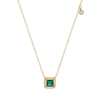 Unique Rose-Emerald Glow Necklace