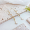 Unique Rose-Elegant Long Chain Pearl Earrings