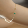 Unique Rose-Emerald Grace Bracelet