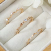 Unique Rose-Ocean Leaf Stacking Ring Set