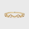 Unique Rose-Ocean Leaf Stacking Ring Set