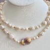 “Golden Drift” Layered Pearl Necklaces – Two Styles